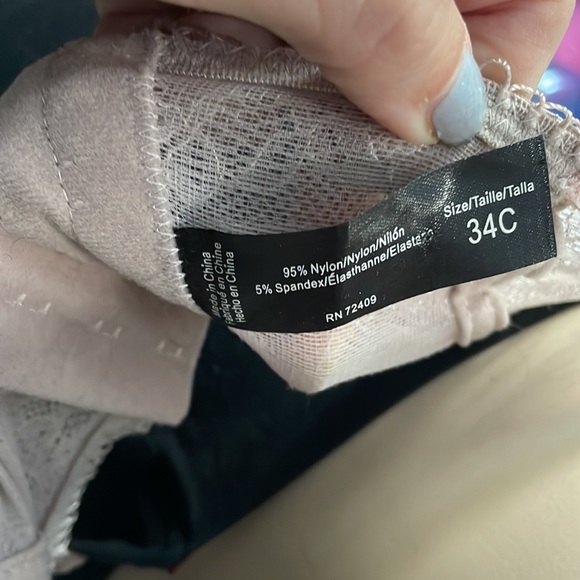 forever 22 grey and pink strapless bra size 34c - Picture 7 of 8